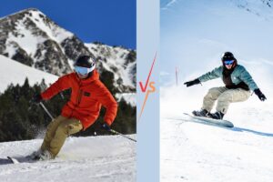 skiing vs snowboarding