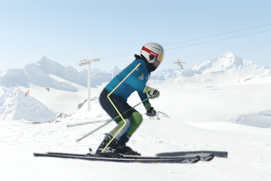 correct athletic stance in skiing